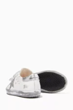 Old School Sneakers with Glitter Star in Leather - Image 3