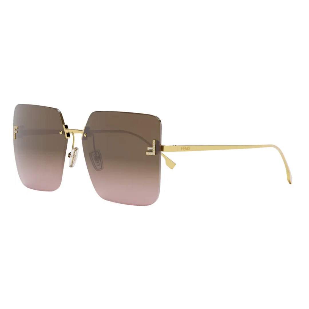 824930-31 Buy Gold Square Fendi FE4082US 30T Sunglasses For Women - Image 1
