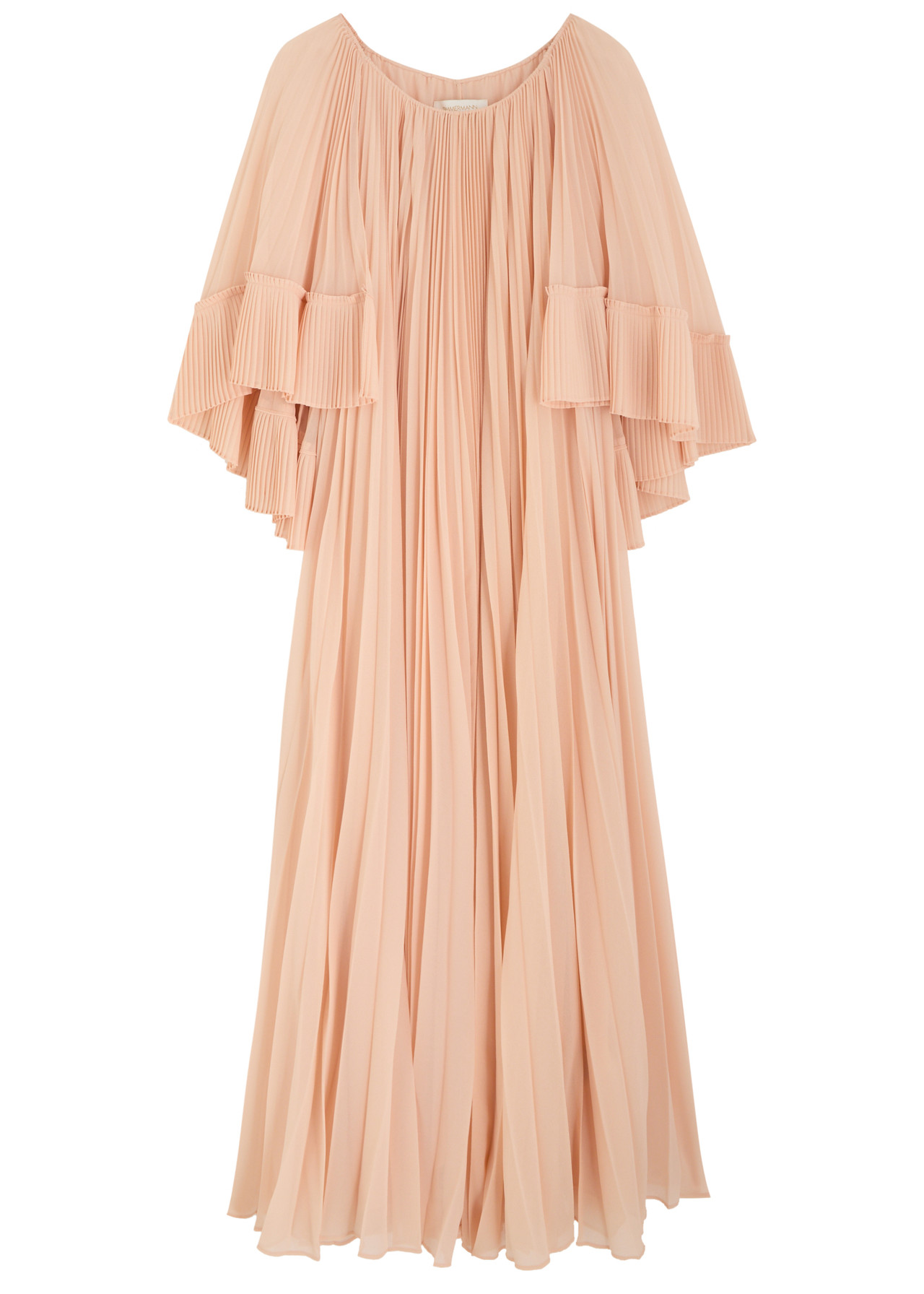 ZIMMERMANN Pleated cape-effect chiffon maxi dress ZIMMERMANN Pleated cape-effect chiffon maxi dress - Image 1