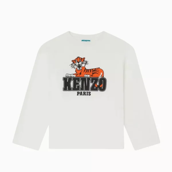 KENZO KIDS Follow Logo T-shirt in Cotton