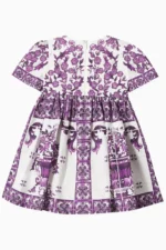 Dolce & Gabbana Majolica-print Dress in Cotton-poplin - Image 2