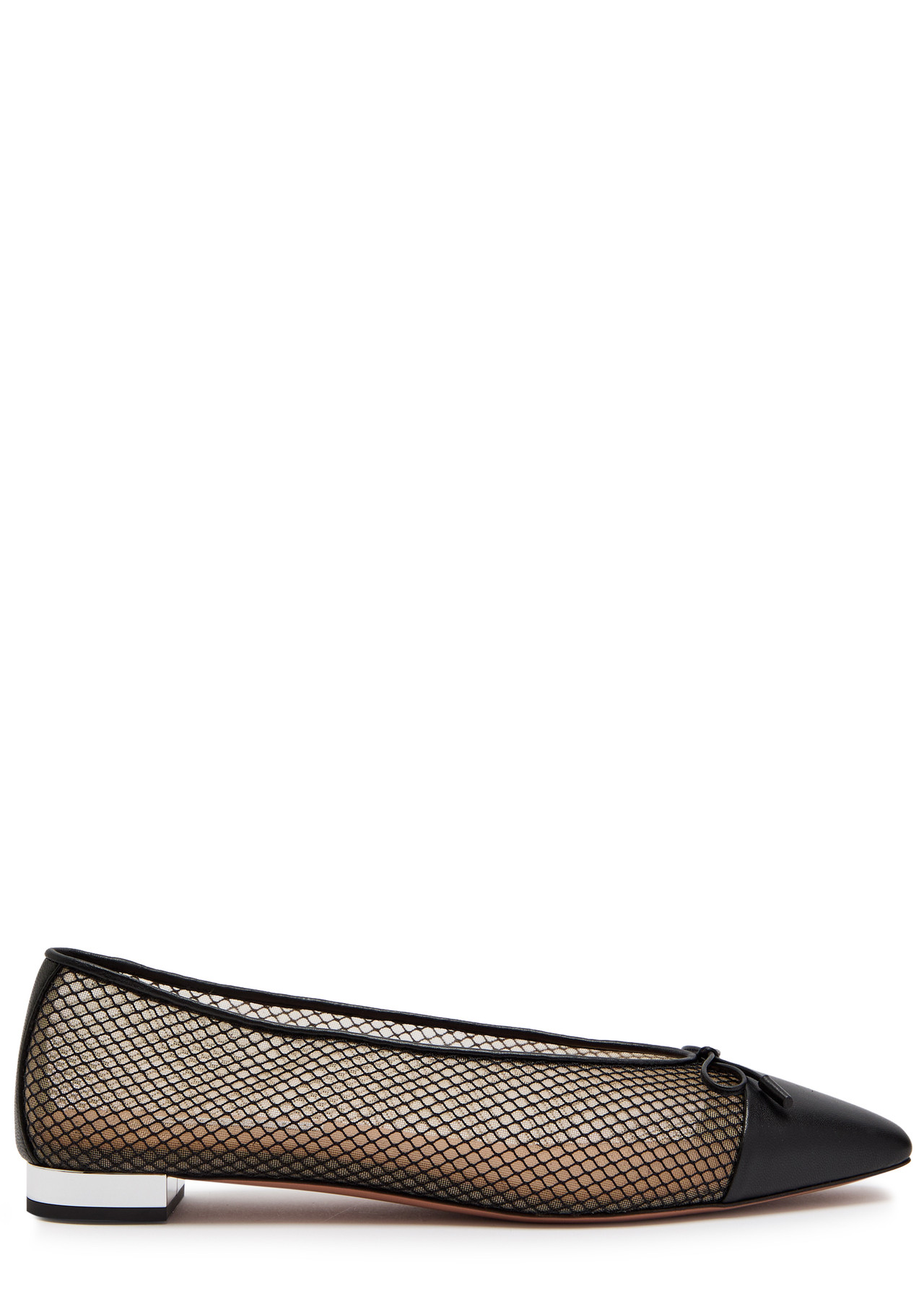 AQUAZZURA-Gioia mesh and leather ballet flats AQUAZZURA Gioia mesh and leather ballet flats AQUAZZURA-Gioia mesh and leather ballet flats AQUAZZURA Gioia mesh and leather ballet flats - Image 1