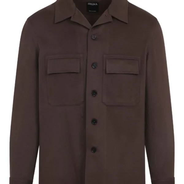 ZEGNA  double-pocket cashmere shirt jacket