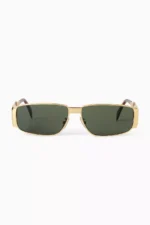 CELINE Triomphe Rectangular Sunglasses in Metal