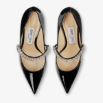 JIMMY CHOO  Bing Pump 65 Black Patent Leather Pumps with Swarovski Crystals - Image 5