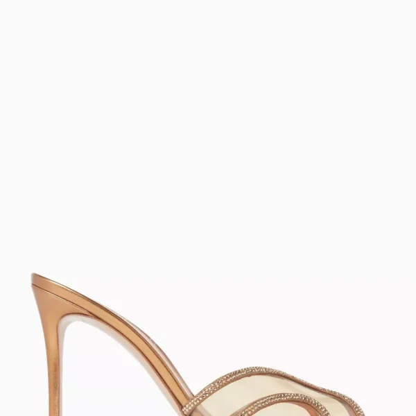 Gianvito Rossi Burma 105 Mules in PVC & Metallic Leather