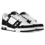 Louis Vuitton LV Monogram Black Denim Sneaker - Image 2