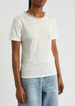 ZIMMERMANN Illuminate embellished linen T-shirt - Image 2