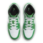Air Jordan 1 Mid Lucky Green (GS) - Image 3