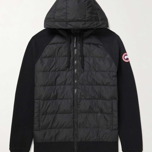 Canada Goose  HyBridge Huron Quilted Shell and Cotton-Jersey Down Jacket