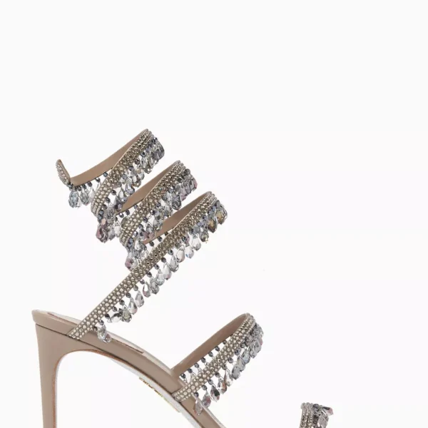 René Caovilla Chandelier 80 Sandals in Satin